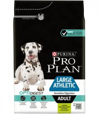 Pro Plan OptiDigest Large Athletic Adult сухой корм для взрослых собак крупных пород с чувствительным пищеварением с ягненком и рисом 14 кг. 
